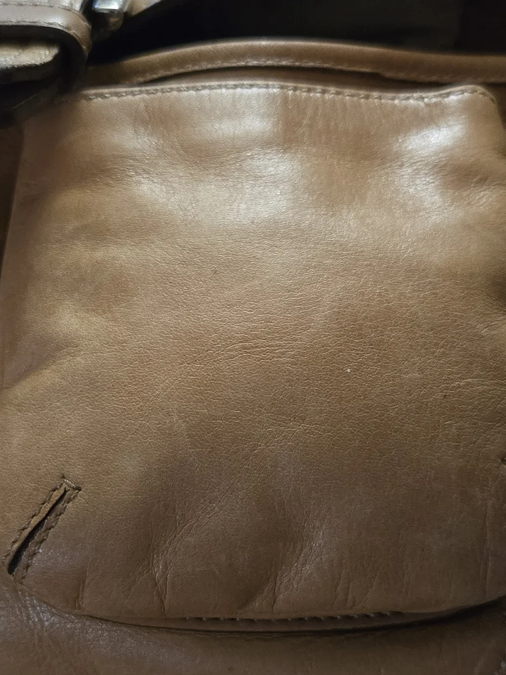 Coach Tan Leather Hobo with Polished Silver Hardware Vintage Y2K